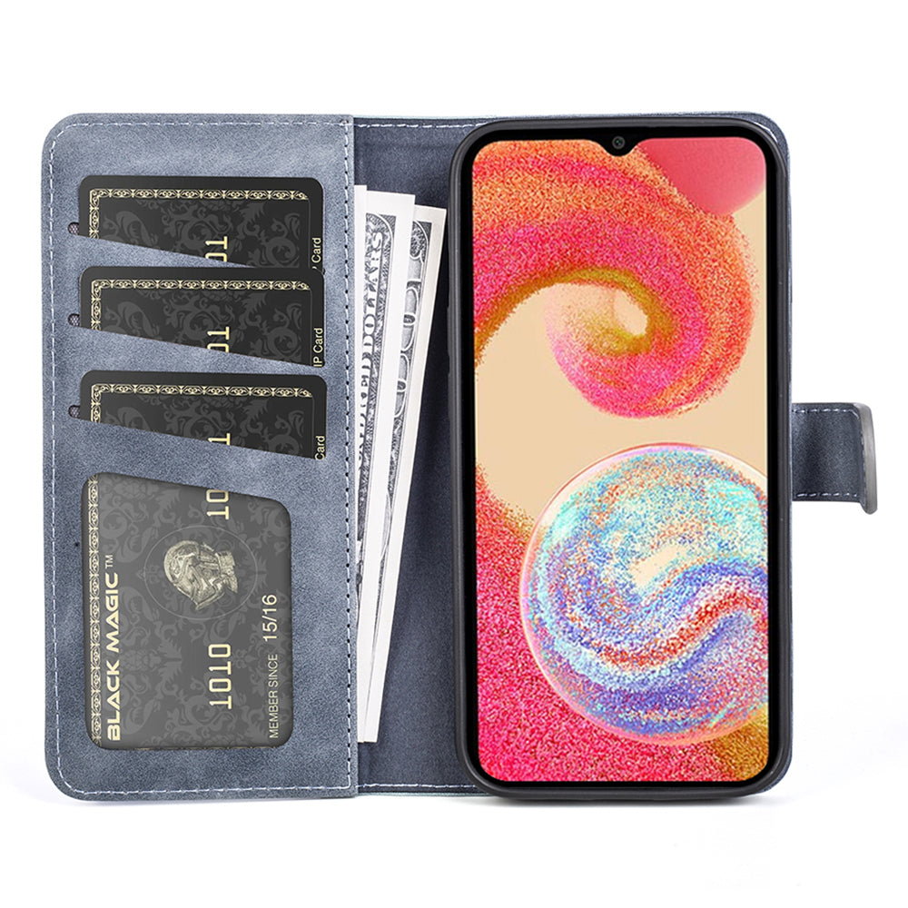 Mobile Phone Cover for Samsung Galaxy A04e 4G / F04 4G / M04 4G PU Leather Magnetic Clasp Bi-color Design Stand Wallet Cell Phone Case Mobile Phone Cover for Samsung Galaxy A04e 4G / F04 4G / M04 4G PU Leather Magnetic Clasp Bi-color Design Stand Wallet Cell Phone Case
